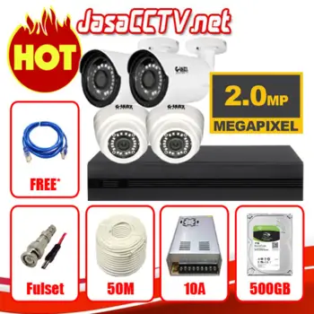 Jual Paket CCTV 4 Kamera 2MP G-Lenz